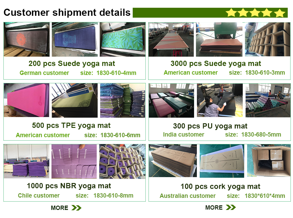 Custom printed travel eco natural rubber yoga mat foldable fabric suede microfiber yoga mat