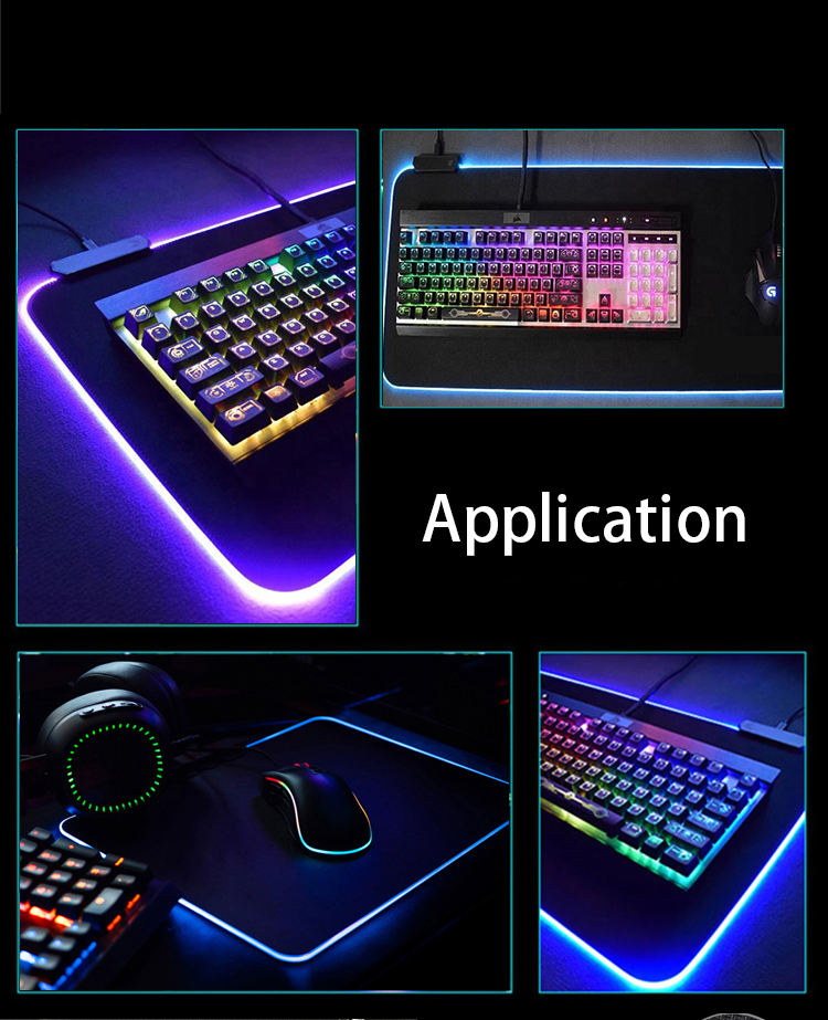 QLM LED extended mouse pad rgb customised large gaming mousepad